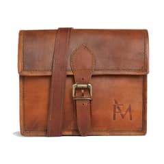 FRANZ MOSSI - Bolso Bandolera De Cuero Natural Color Marrón Gran Diseño