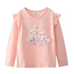 JUMP KIDS - Poleras Manga Larga Niña Conejitos 100% Algodón