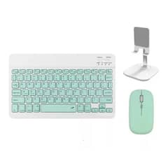 MUNDO MAGIA - Kit De Teclado Bluetooth Con Ratón Soporte Teléfono tablet