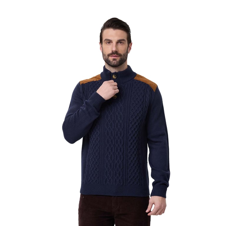 Sweater con botones hombre best sale