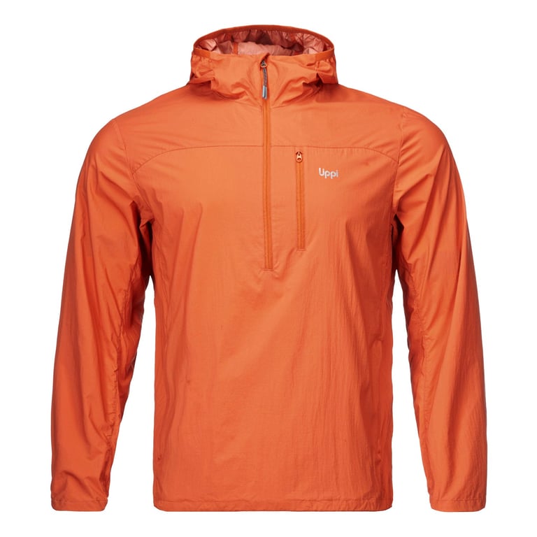 Chaqueta Hombre Spry WindBreaker 14 Zip Hoody Jacket Naranjo