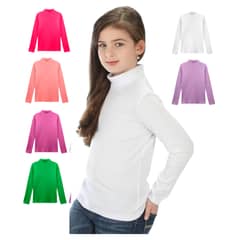 OMAS - Pack 2 Camisetas Polera Polar Cuello Alto Niña Primera Capa