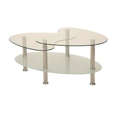 OEM - Mesa de Centro Ovalado de Vidrio Templado Transparente A25 905043