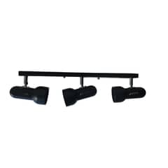 GENERICO - Lampara Techo Pared Barra Tres Focos Dirigibles E27 Negra