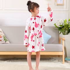 JUMP KIDS - Bata de Baño Capucha y Bolsillos Niña Polar Estrellas