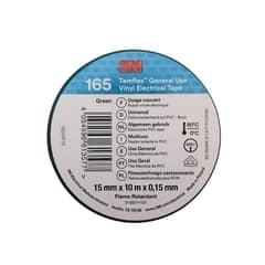 3M - Set 10 Huincha Aisladora Verde 15mmx10mtx0.15mm