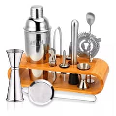 GENERICO - Juego Coctelera Set Utensilios Bar Inoxidable 12 Pzs