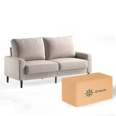 ZINUS - Sofá Colton 2 cuerpos beige