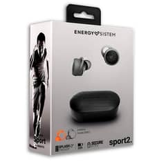 ENERGY SISTEM - Audífonos Earphones Sport2 TWS BT5 Secure Fit+ - Negro