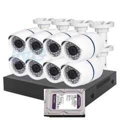ARTIHOGAR - Kit Pro Cctv Pro 8 Cámaras Seguridad 2MP + Disco Duro 2 Terabyte FULL HD