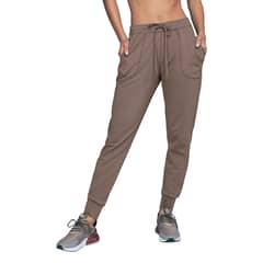 LEONISA - Jogger deportivo de silueta amplia con bolsillos 195532 Café