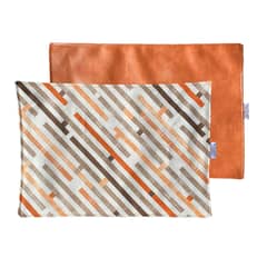 ELIZABETH PEPER - Individuales De Tela Reversibles Naranjo y Café 6 unidades