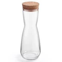 ROYAL LEERDAM - Jarra De Vidrio Decantador De Vino Con Tapa Corcho 1 Litro.