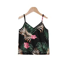 GENERICO - Top de tirantes con estampado tropical