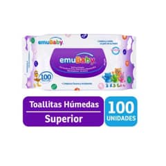 EMUBABY - Toallas Húmedas Superior X12paq De 100und Cu