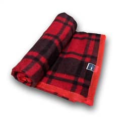 TEXTIL RANCO - Frazada Térmica Escocesa Roja 1,5 plazas 450g/m2 -