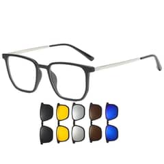 GENERICO - Lentes ópticos clip on polarizados 5 en 1 2376 uv 400 magnético