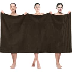 AMERICAN SOFT LINEN - Toallon de Baño 100% Algodón 88x177 cm 600 gsm Marron