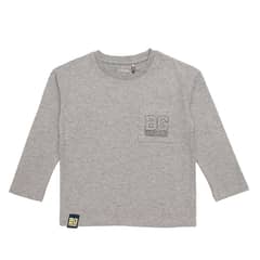 BUBBLE GUMMERS - Polera Manga Larga Niño Bubblegummers Igor Gris Mezcla