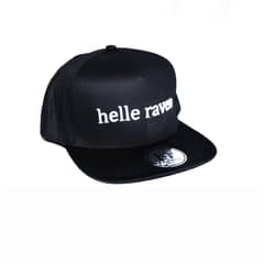 HELLE RAVEN HR - Gorro snapback marca visera plana color negro