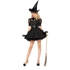BAUL MAGICO - Hermoso Disfraz de Bruja negro adulto Cod 23143