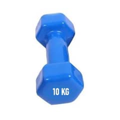 AK SPORT - Pack mancuerna hexagonal 10 KG Azul vinílica