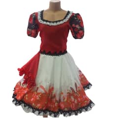 BAUL MAGICO - VESTIDO DE HUASA, CHINITA FIESTAS PATRIAS CHILE, Rojo