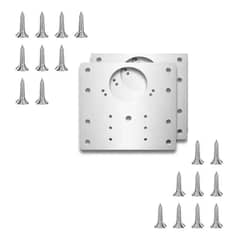 GENERICO - 14 Pcs Placa De Reparacion Bisagra Mueble Tornillos Puerta