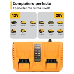 AIZO - Cargador Rapido 12v-18v Dewalt Dcb102 Doble USB