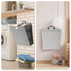 AIZO - Cesto Ropa Sucia Plegable Con 2 Ganchos