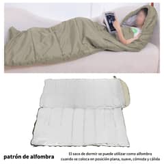AIZO - Saco Dormir Camping Con Gorro Playa-cabaña Algodón 1200g