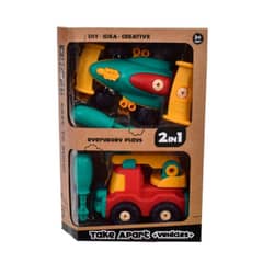 ANSALDO - Pack 2 Vehiculos Armables Con Destornillador - Rojo Rojo