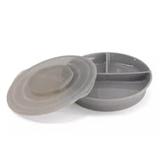 TWISTSHAKE - Plato con División Antideslizante Gris -Sin BPA