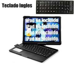 SHARGE - Teclado Inglés Bluetooth iPad Pro 11inch Rotación 360 grados Negro