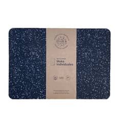 MUKA - Pack 6 Individuales Caucho Reciclado Negro Gris