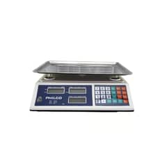 PHILCO - Pesa Balanza Digital 40 Kg Acero Inox
