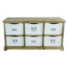 ITAHOME - CAJONERA COMODA CASTELLARO 6 CAJONES MADERA