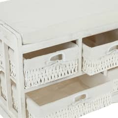ITAHOME - ZAPATERA ORGANIZADOR BANCA MODENA 5 CAJONES BLANCO GRIS