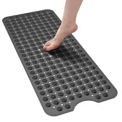 AIZO - 100x39cm Negro Goma Antideslizante Tina Ducha Bañera Cepillo