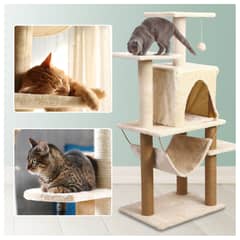INSPIRACCI - Torre Rascador Para Gatos Casa-Hamaca 113cm Beige