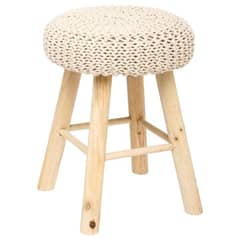 ATMOSPHERA - Taburete auxiliar Suzette canalé beige