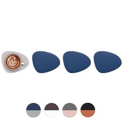 AZ AURAZEUS - Set 4 Posavasos Ecocuero Antimanchas Impermeables 2 en 1 AZ