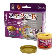 INSTANT - Pintura Acrílica Metálica 6 Colores Secado Rápido - SC