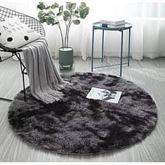 ANGELES DEL HOGAR - Alfombras peludas tipo Shaggy Redondas 150cm