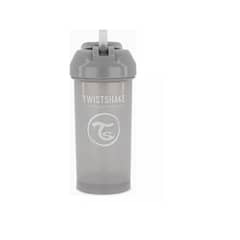 TWISTSHAKE - Vaso con bombilla Antiderrame 6M+ 360ml Gris