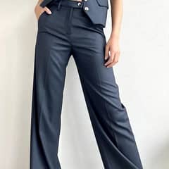 MARA MORE - PANTALON SASTRERO RECTO AZUL MARINO