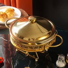 AIZO - Plata Chafing Bufetera Ollas Vaporeras Calentador De Comida 2l