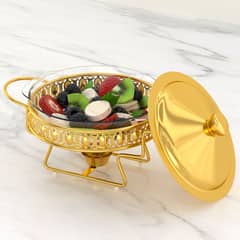 AIZO - Plata Chafing Bufetera Ollas Vaporeras Calentador De Comida 2l