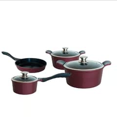KITCHENWARE - Bateria De Cocina 9 Piezas Berries Aluminio Fundido