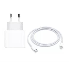 APPLE - Cargador 20w Carga Rápida + Cable Usb-C A Lightning 1 mt